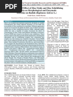 Evaluation of Effect of Zinc Oxide and Zinc Solubilizing Bacteria On Morphological and Enzymatic Activities On Radish Raphanus Sativus L.