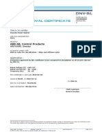 Type Approval Certificate: ABB AB, Control Products