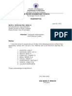 Department of Education: San Felipe Elementary School Transmittal