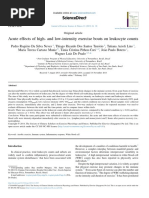 Acute Effect of High Intensity Interval Training On Luecocytes Bouts