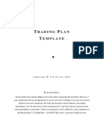 Trading Plan Template Contents