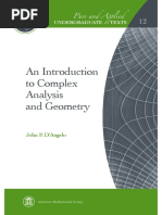 (Pure and Applied Undergraduate Texts) John P. D'Angelo - An Introduction To Complex Analysis and Geometry-American Mathematical Society (2010)