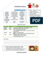 Pauta de Alimentacion Preescolar y Escolar