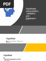 Hypothesis, Interpretation, Validation, and Conclusion.: Dr. Eng Febri Zukhruf