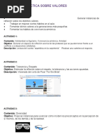 Secuencia Didáctica Sobre Valores