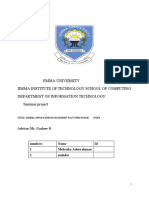 Jimma University Jimma Institute of Technology School of Computing Department of Information Technology Seminar Project