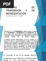 Derecho de Transmisión y de Representación