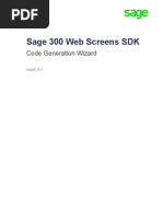 Sage 300 Web Screens SDK: Code Generation Wizard