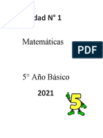 UNIDAD #1 MATEMATICAS 5° Año