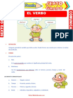 Ejercicios Del Verbo para Sexto Grado de Primaria