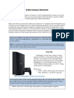 Artifact Analysis Worksheet