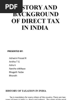 History and Background of Direct Tax in India