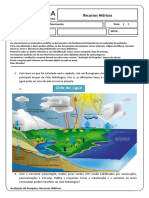 Avaliação de Pesquisa (4) Recursos Hídricos