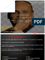 Dhirubhai Ambani: Kisan Kumar Sahoo ROLL NO-13000921102 Subject-Enterpreneurship and Project Management (Mb301)