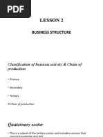 Lesson 2: Business Structure