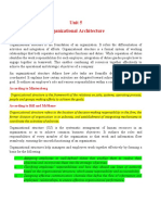 Unit 5 Organizational Architecture: Organization Structure