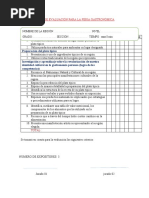 Ficha de Evaluación Feria Gastronomica