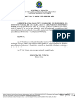 PORTARIA #108 - 2022 - Retifica o Edital N. 07.2022 - Processo Seletivo para o Curso de Pós-Graduação Aperfeiçoamento em Mentoria