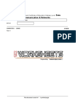 9-WORKSHEET - Data Communication and Networks