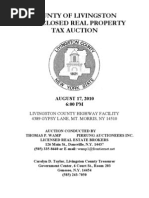 County of Livingston Foreclosed Real Property Tax Auction: AUGUST 17, 2010 6:00 PM