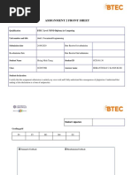 Assignment 2 Front Sheet: Qualification BTEC Level 5 HND Diploma in Computing