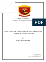 Factors Affecting Construction Projects Performance The Case