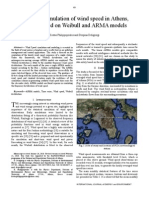 Statistical Simulation of Wind Speed in Athens, Greece Based On Weibull and ARMA Models