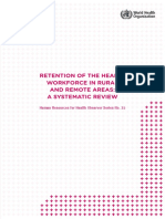 Retention of The Health Workforce in Rural and Remote Areas: A Systematic Review