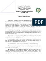 Republic of The Philippines Department of Education Region Iv - A Calabarzon Division of Rizal San Mateo National High School San Mateo, Rizal