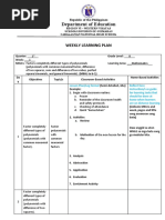 Department of Education: Weekly Learning Plan