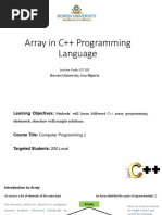 Array in C++ Programming Language: Bowen University, Iwo Nigeria