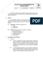 Política de Almacenamiento en Google Drive