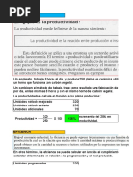 Ejemplo Productividad - Eficiencia