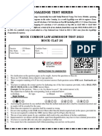 Mock CLAT 26 Questions