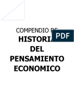 Compendio de Historia Del Pensamiento Económico