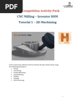 CNC Milling - Inventor HSM Tutorial 1 - 2D Machining: Pre-Competition Activity Pack