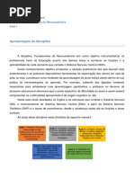 AULA 1 Fundamentos Da Neuroanatomia