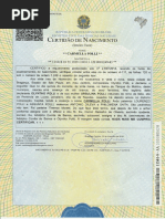 Certidão Nascimento Carmela - Avo