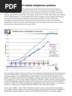 The Evolution of Mobile Telephone Systems