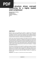 Flow Structure Driven End-Wall Contouring For A Highly Loaded Axial Compressor