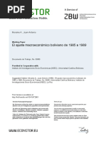 El Ajuste Macroeconómico Boliviano de 1985 A 1989: Morales A., Juan Antonio