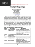 Vitamin Stability in Premixes and Feeds A Practical Approach in Ruminant Diets