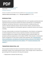 Overview of Neonatal Respiratory Distress Disorders of Transition - UpToDate