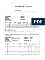 Test Case Format With Example