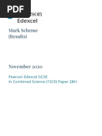 Mark Scheme (Results) : Pearson Edexcel GCSE in Combined Science (1SC0) Paper 2BH