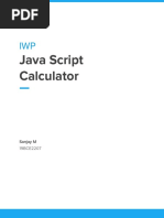 Java Script Calculator: Sanjay M