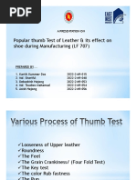 Popular Thumb Test of Leather & Its Effect On Shoe During Manufacturing (LF 707)