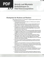 Melodic and Rhythmic Embellishment Two-Voice Composition: Checkpoints For Students and Teachers