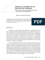 Zelaschi M. C. (2007) Disciplina y Control en El Proceso de Trabajo.