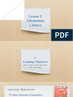 Lesson 3 - Information Literacy